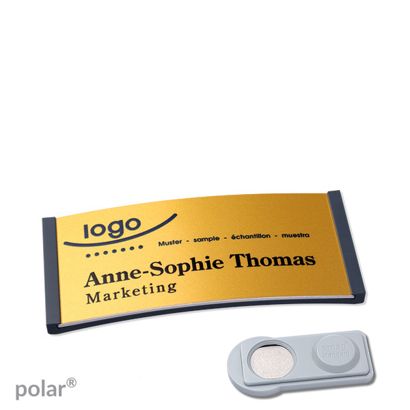 Naambadges polar® alu-complete magneet smag® magneet | null | null | 65 x 30 mm