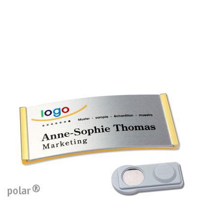 Naambadges polar® alu-complete magneet smag® magneet | null | null | 65 x 30 mm