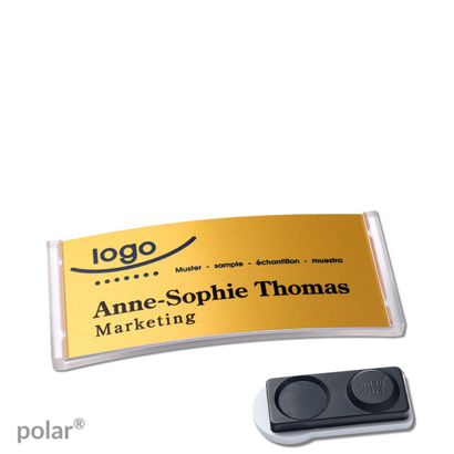 Naambadges polar® alu-complete magneet smag® magneet, extra sterk | null | null | 65 x 30 mm