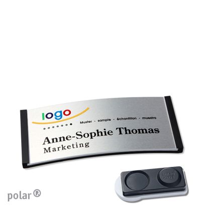Naambadges polar® alu-complete magneet smag® magneet, extra sterk | null | null | 65 x 30 mm