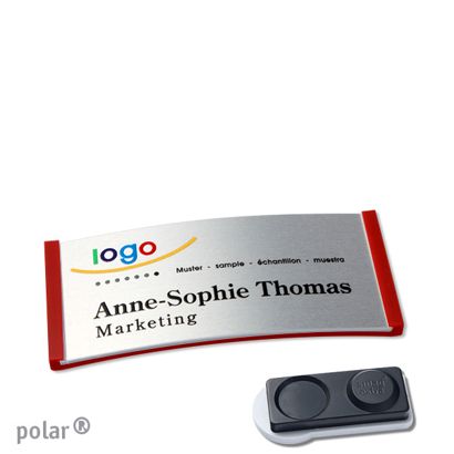 Naambadges polar® alu-complete magneet smag® magneet, extra sterk | null | null | 65 x 30 mm