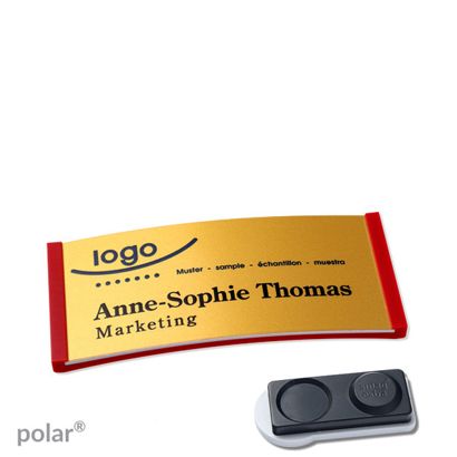 Naambadges polar® alu-complete magneet smag® magneet, extra sterk | null | null | 65 x 30 mm
