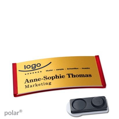 Naambadges polar® alu-complete magneet smag® magneet, extra sterk | null | null | 65 x 30 mm