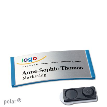 Naambadges polar® alu-complete magneet smag® magneet, extra sterk | null | null | 65 x 30 mm