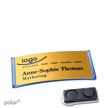 Naambadges polar® alu-complete magneet smag® magneet, extra sterk | null | null | 65 x 30 mm