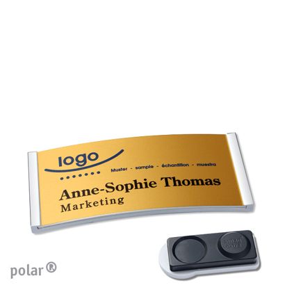 Naambadges polar® alu-complete magneet smag® magneet, extra sterk | null | null | 65 x 30 mm