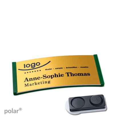 Naambadges polar® alu-complete magneet smag® magneet, extra sterk | null | null | 65 x 30 mm