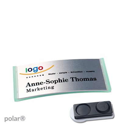 Naambadges polar® alu-complete magneet smag® magneet, extra sterk | null | null | 65 x 30 mm