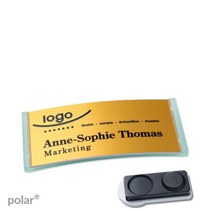 Naambadges polar® alu-complete magneet smag® magneet, extra sterk | null | null | 65 x 30 mm