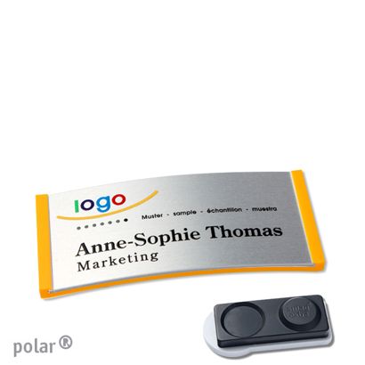 Naambadges polar® alu-complete magneet smag® magneet, extra sterk | null | null | 65 x 30 mm