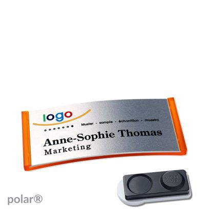 Naambadges polar® alu-complete magneet smag® magneet, extra sterk | null | null | 65 x 30 mm