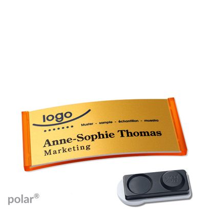 Naambadges polar® alu-complete magneet smag® magneet, extra sterk | null | null | 65 x 30 mm
