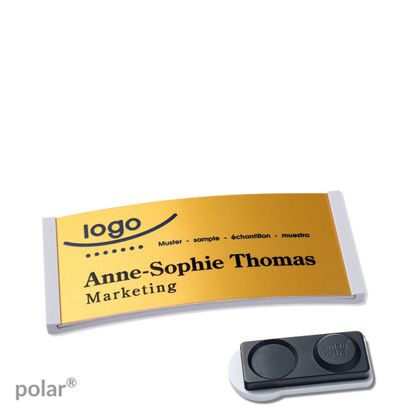 Naambadges polar® alu-complete magneet smag® magneet, extra sterk | null | null | 65 x 30 mm