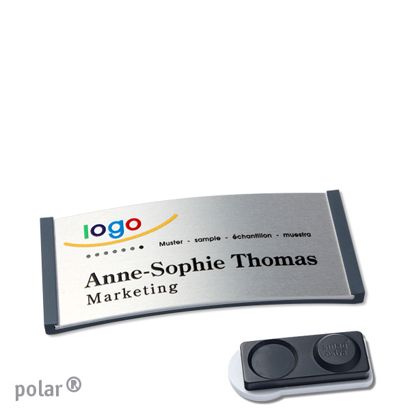 Naambadges polar® alu-complete magneet smag® magneet, extra sterk | null | null | 65 x 30 mm