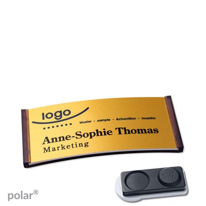 Naambadges polar® alu-complete magneet smag® magneet, extra sterk | null | null | 65 x 30 mm
