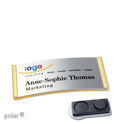 Naambadges polar® alu-complete magneet smag® magneet, extra sterk | null | null | 65 x 30 mm
