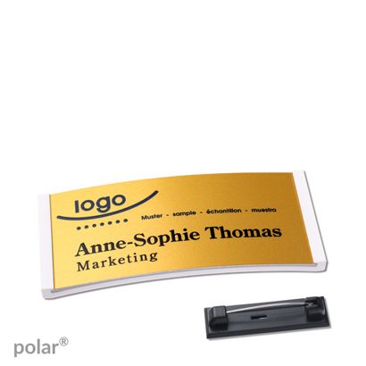 Naambadges polar® alu-complete magneet null | null | 65 x 30 mm