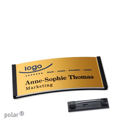 Naambadges polar® alu-complete magneet null | null | 65 x 30 mm