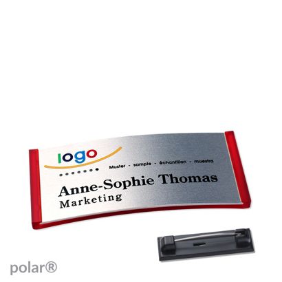 Naambadges polar® alu-complete magneet null | null | 65 x 30 mm
