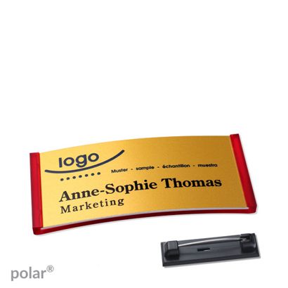 Naambadges polar® alu-complete magneet null | null | 65 x 30 mm