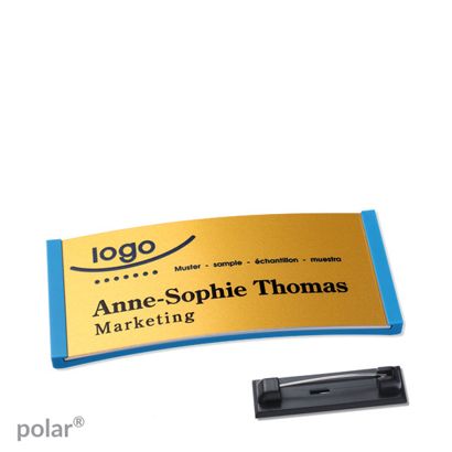 Naambadges polar® alu-complete magneet null | null | 65 x 30 mm