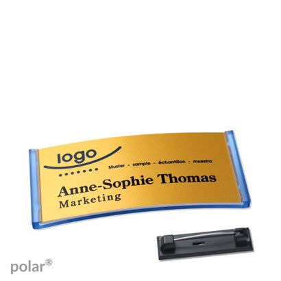Naambadges polar® alu-complete magneet null | null | 65 x 30 mm