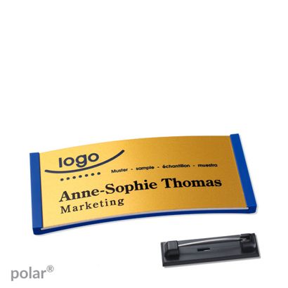 Naambadges polar® alu-complete magneet null | null | 65 x 30 mm