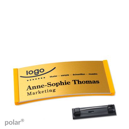 Naambadges polar® alu-complete magneet null | null | 65 x 30 mm