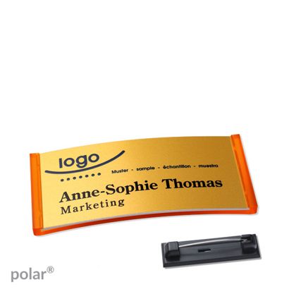 Naambadges polar® alu-complete magneet null | null | 65 x 30 mm