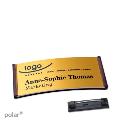 Naambadges polar® alu-complete magneet null | null | 65 x 30 mm