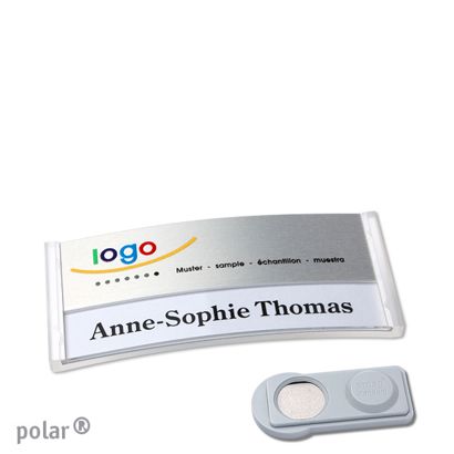 Naambadges polar® alu-print magneet smag® magneet | null | null | 65 x 30 mm