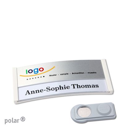 Naambadges polar® alu-print magneet smag® magneet | null | null | 65 x 30 mm
