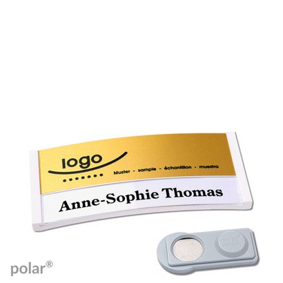 Naambadges polar® alu-print magneet smag® magneet | null | null | 65 x 30 mm