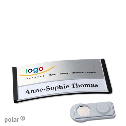 Naambadges polar® alu-print magneet smag® magneet | null | null | 65 x 30 mm