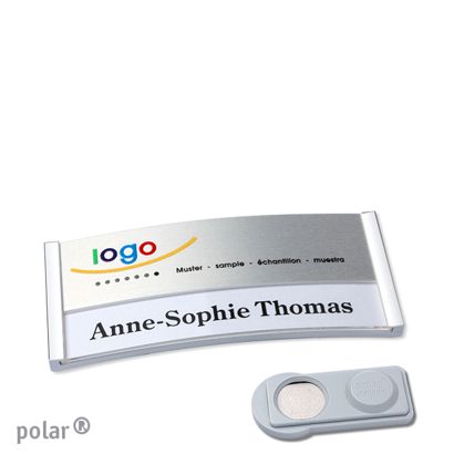 Naambadges polar® alu-print magneet smag® magneet | null | null | 65 x 30 mm
