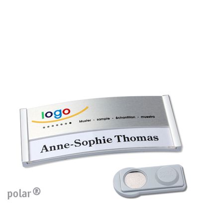 Naambadges polar® alu-print magneet smag® magneet | null | null | 65 x 30 mm