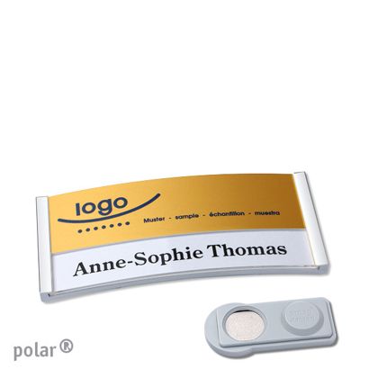 Naambadges polar® alu-print magneet smag® magneet | null | null | 65 x 30 mm