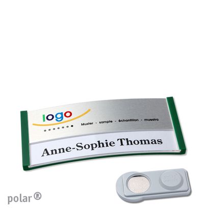 Naambadges polar® alu-print magneet smag® magneet | null | null | 65 x 30 mm