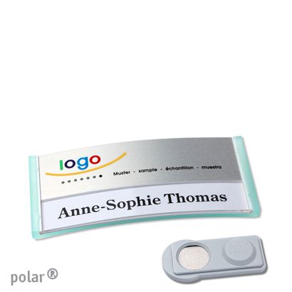 Naambadges polar® alu-print magneet smag® magneet | null | null | 65 x 30 mm
