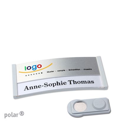 Naambadges polar® alu-print magneet smag® magneet | null | null | 65 x 30 mm