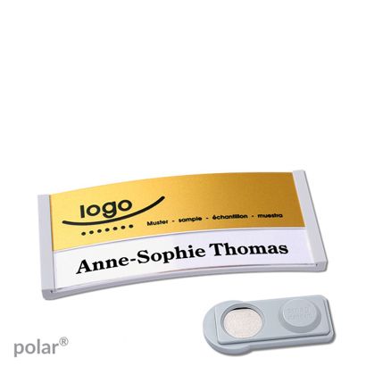 Naambadges polar® alu-print magneet smag® magneet | null | null | 65 x 30 mm