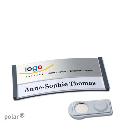 Naambadges polar® alu-print magneet smag® magneet | null | null | 65 x 30 mm