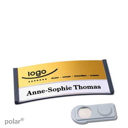 Naambadges polar® alu-print magneet smag® magneet | null | null | 65 x 30 mm