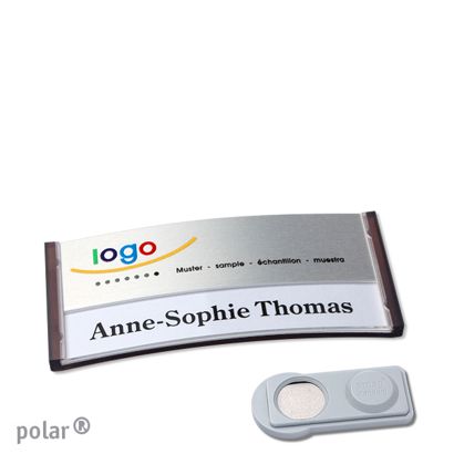 Naambadges polar® alu-print magneet smag® magneet | null | null | 65 x 30 mm