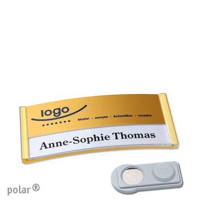 Naambadges polar® alu-print magneet smag® magneet | null | null | 65 x 30 mm