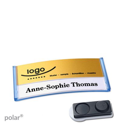 Naambadges polar® alu-print magneet smag® magneet, extra sterk | null | null | 65 x 30 mm