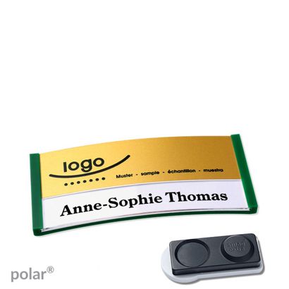 Naambadges polar® alu-print magneet smag® magneet, extra sterk | null | null | 65 x 30 mm