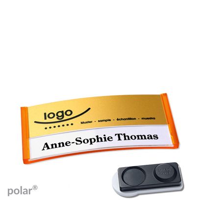 Naambadges polar® alu-print magneet smag® magneet, extra sterk | null | null | 65 x 30 mm