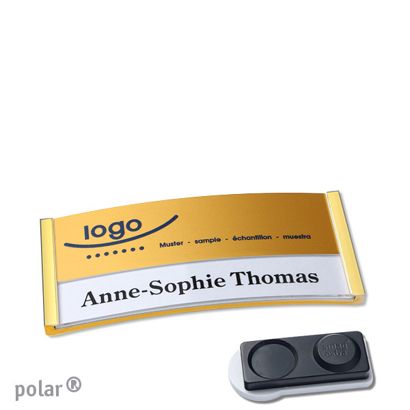 Naambadges polar® alu-print magneet smag® magneet, extra sterk | null | null | 65 x 30 mm