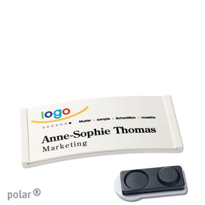 Naambadges polar® color-complete magneet smag® magneet, extra sterk | null | 65 x 30 mm